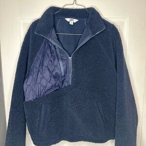 JoyLab Deep Blue Sherpa Fleece Jacket